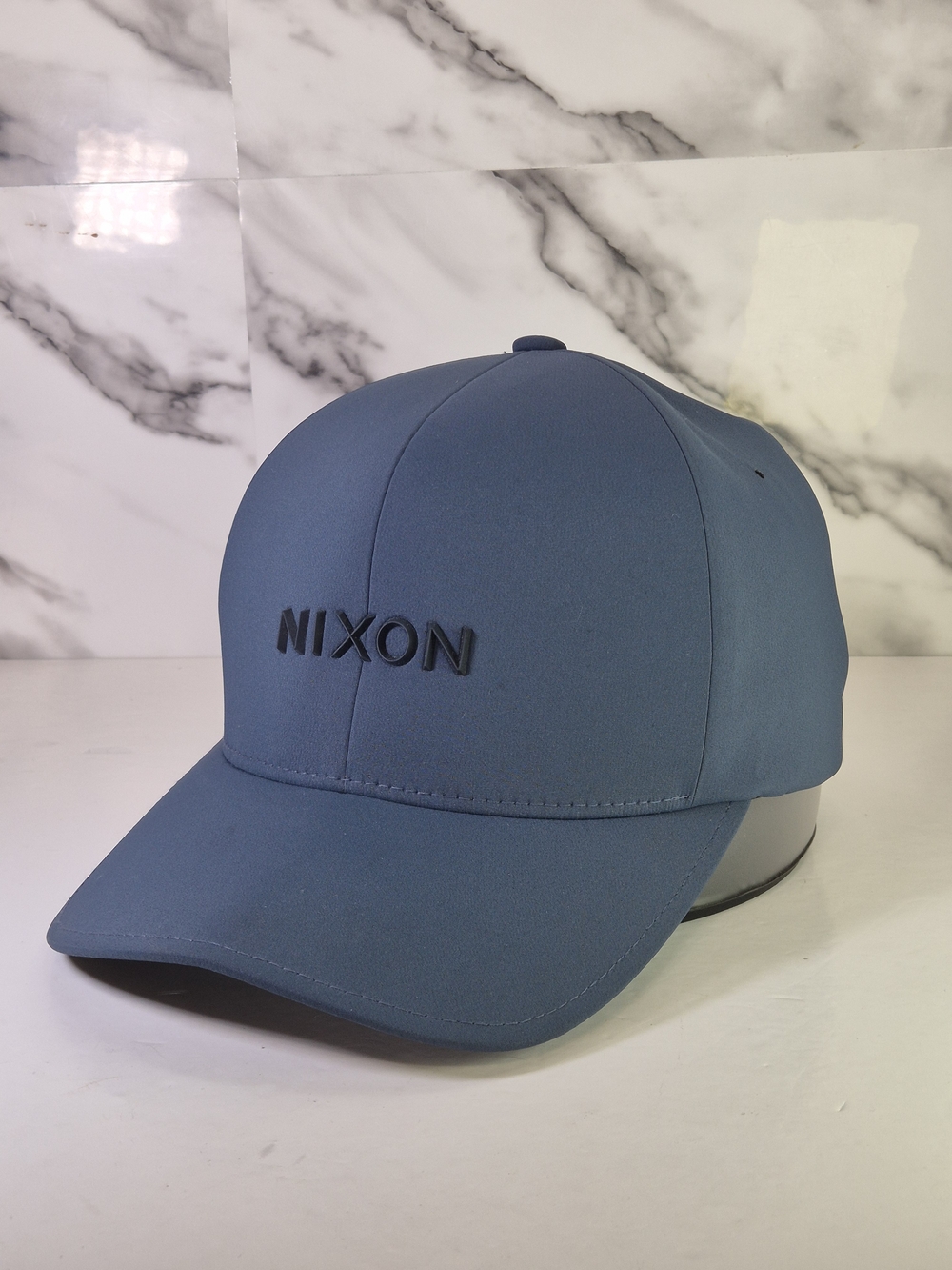 Nixon Men's Blue Logo Baseball Cap. Fitted S/M